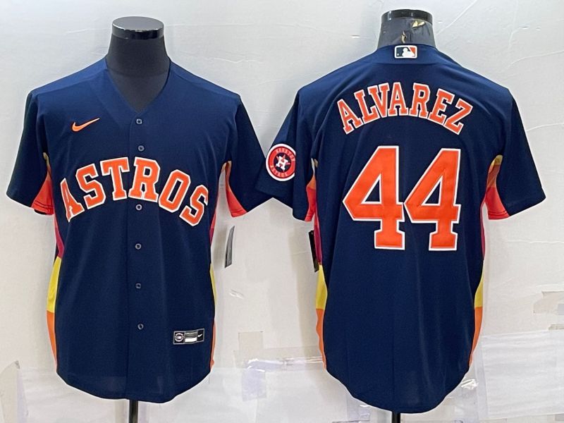 Men Houston Astros #44 Alvarez Blue Game Nike 2022 MLB Jerseys